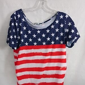 Patriotic Star and Stripe Women's Blouse